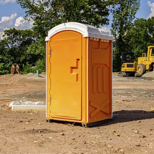 how often are the porta potties cleaned and serviced during a rental period in Trinidad California